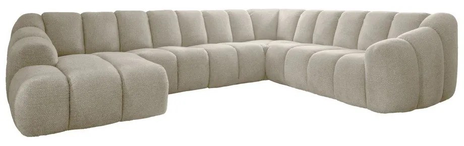 Bézs sarokkanapé (jobb oldali-U alakú) Shell – Miuform