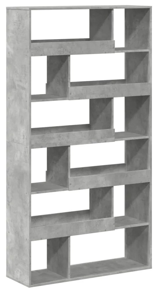 betonszürke szerelt fa térelválasztó 100 x 33 x 187,5 cm