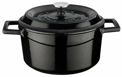 LAVA Metal Öntöttvas edény, átmérő 20 cm, fekete,2,6 l