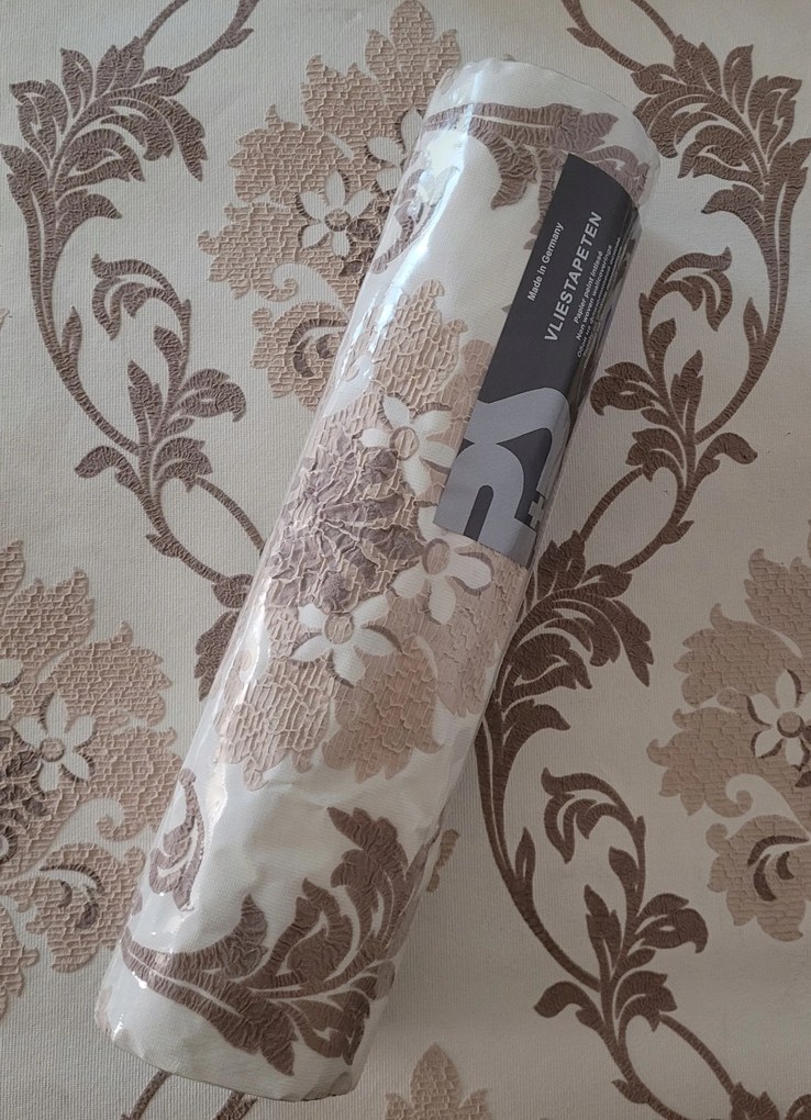 Tapéta dísz, dombornyomott, vászon utánzat 3880-30