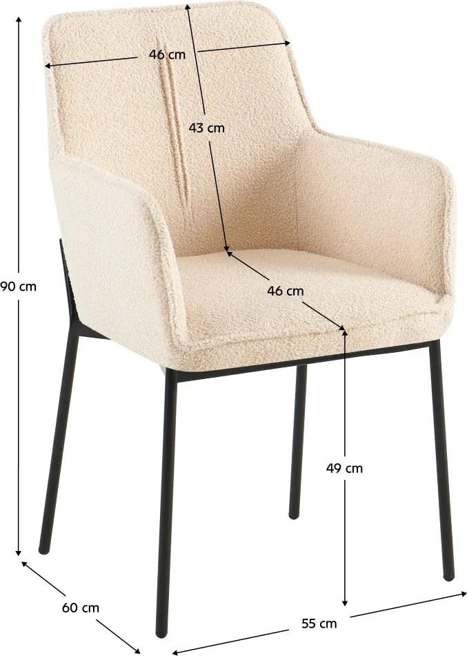 Design fotel, bézs/fekete, REMOND