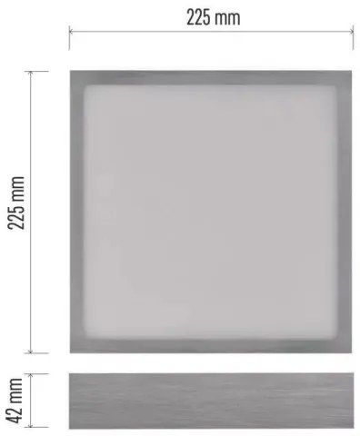 LED Mennyezeti lámpa LED/21W/230 3000/3500/4000K 22,5x22,5 cm króm