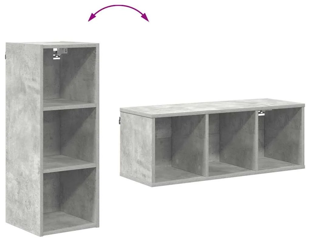 Függő szekrény Riga Beton Szürke 30 x 29,5 x 80 cm Faanyag