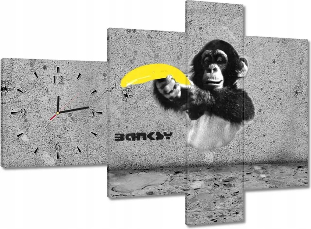 Órák 100x70 Banksy Banán Majom