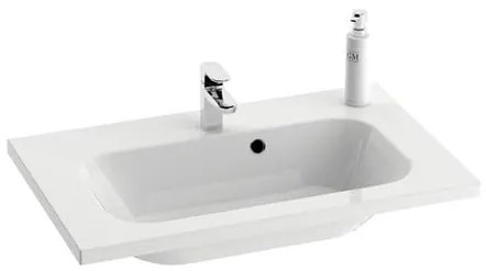 Mosdó Ravak Chrome 80x49 cm fehér színben fényes felülettel középső nyílással XJG01180000