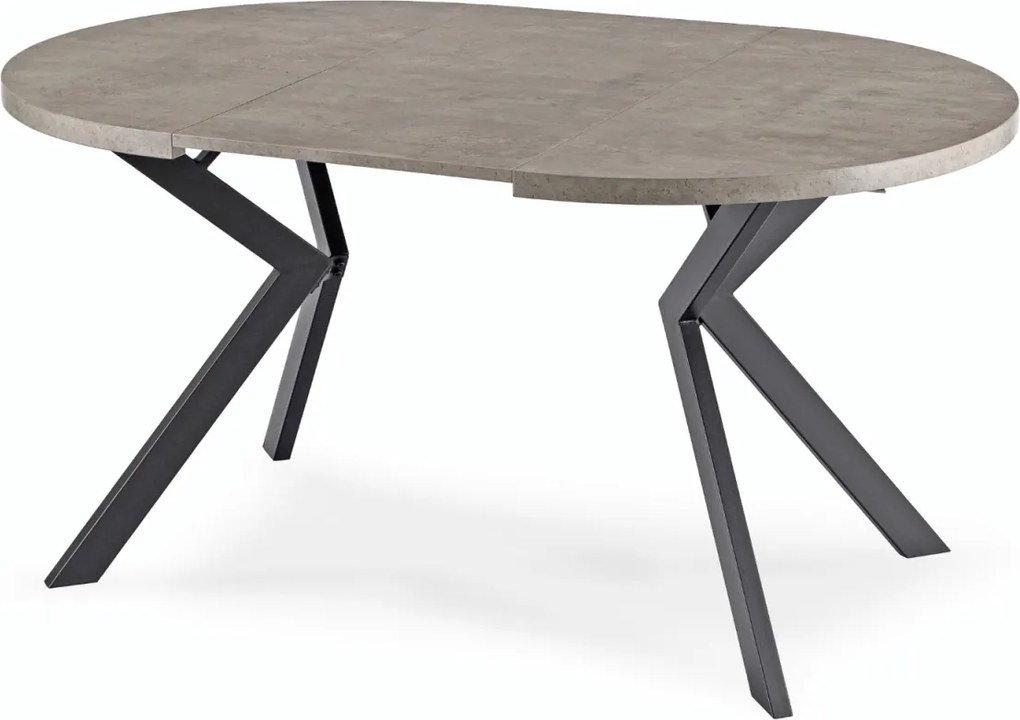 Kihúzható étkezőasztal 100–250 cm méretben, beton/fekete színben LUKAS