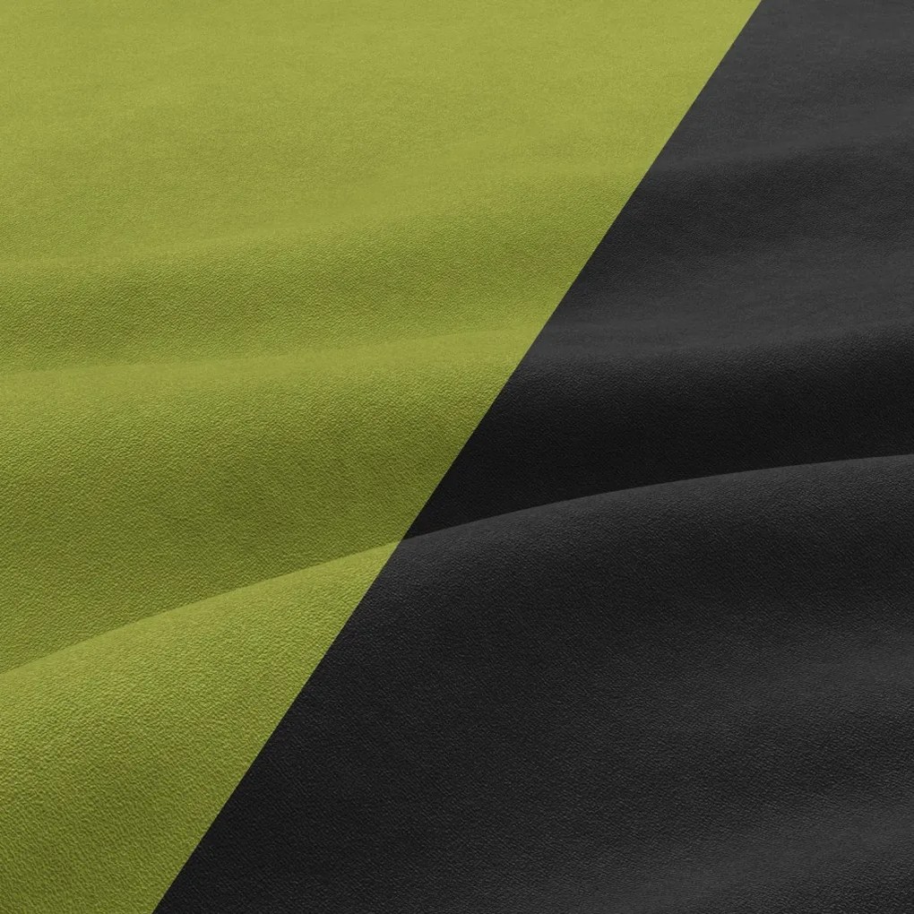 Hewlet kanapé, szövet anyag, fekete - zöld