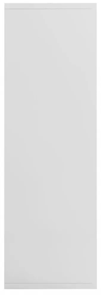 magasfényű fehér szerelt fa könyv-/tálalószekrény 50x25x80 cm