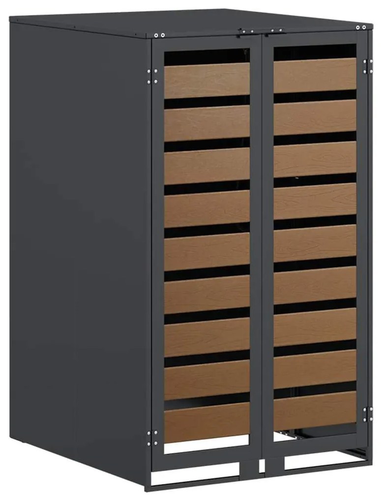 Hulladékgyűjtő tároló gázliftinges fedéllel 240L-es kukához