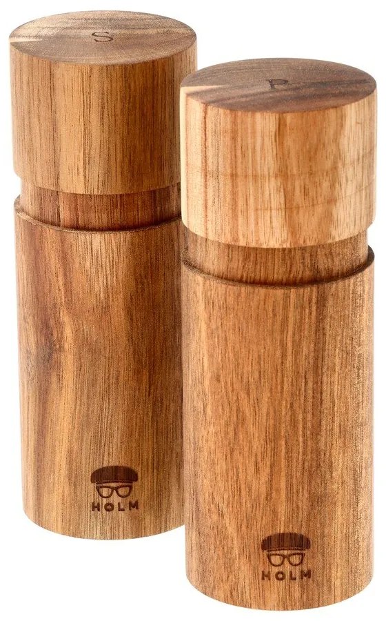 Natúr színű fa só- és borsőrlő szett 2 db-os – Holm