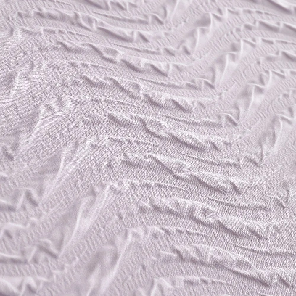 Levendula színű kétszemélyes-hosszabbított krepp ágyneműhuzat 230x220 cm Heatset Wave – Catherine Lansfield