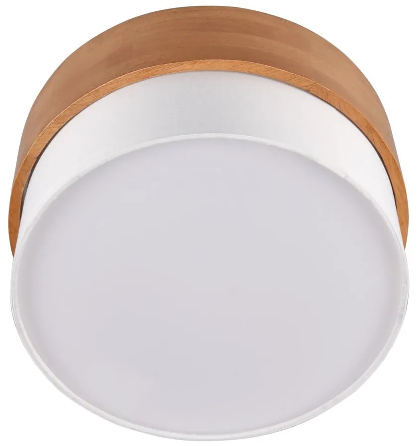 Fehér-natúr színű mennyezeti lámpa textil búrával Seasons – Trio