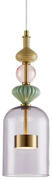 LED Csillár zsinóron ARTE LED/12W/230V átm. 13 cm réz