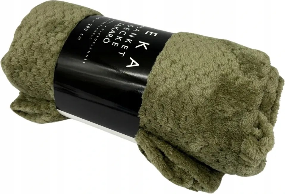 Home Elements Mikroflanel takaró 150 x 200 cm, zöld textúrával