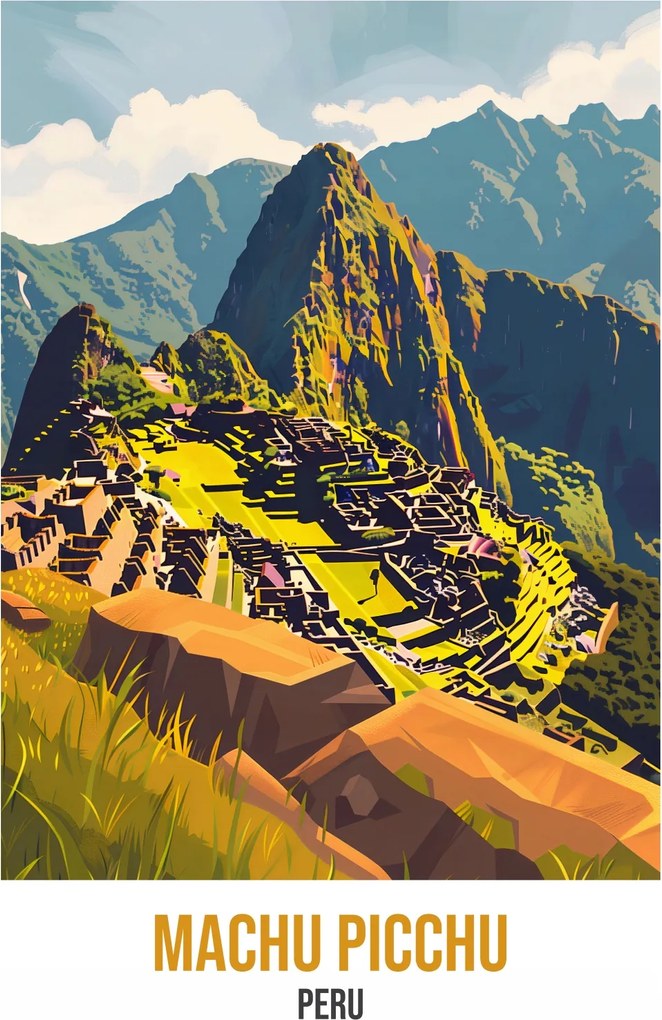 Poszter 61x90,5cm Machu Picchu