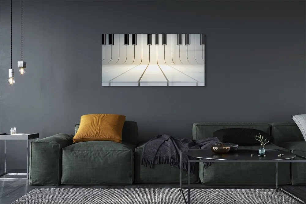 Üvegképek zongora billentyűk 120x60cm
