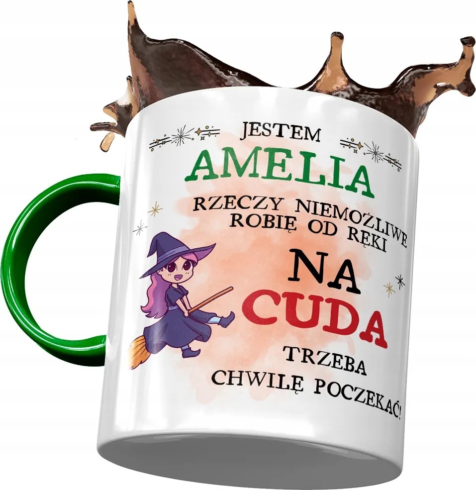 Zöld Bögre Amelia Feleség Barátnő Nyomtatott Fotóval