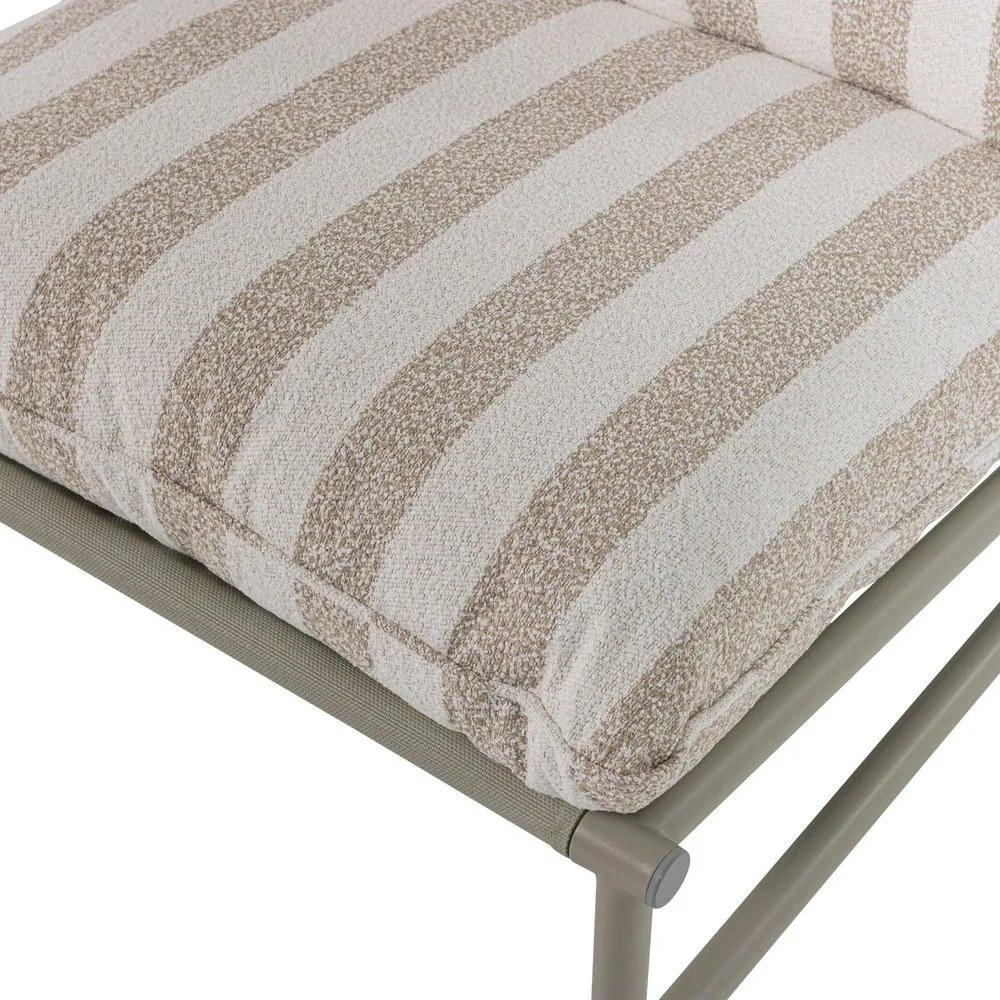 Bézs fém-párnázott kerti fotel Elvo – WOOOD