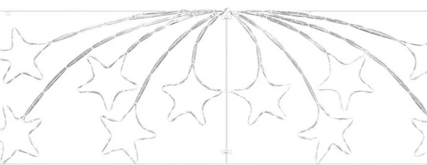 Karácsonyi Csillag 432 LED-del Sokszínű 180 x 57 cm PVC