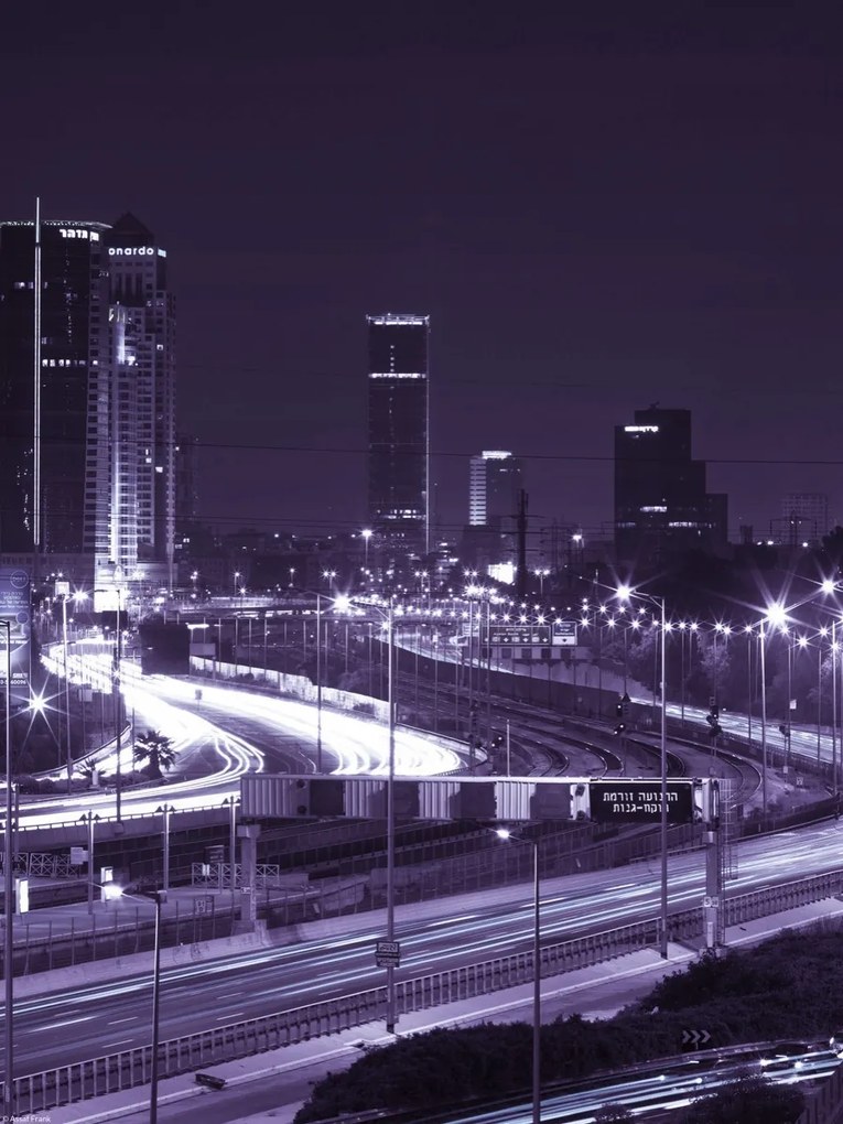 Poszter 30x40cm Tel-Aviv éjszaka, Assaf Frank