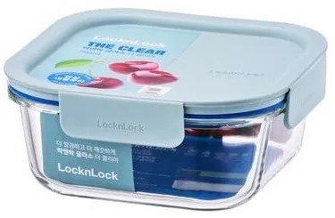 LOCKnLOCK Üveg doboz, négyzet alakú, CLEAR, 750ml, menta, 750 ml