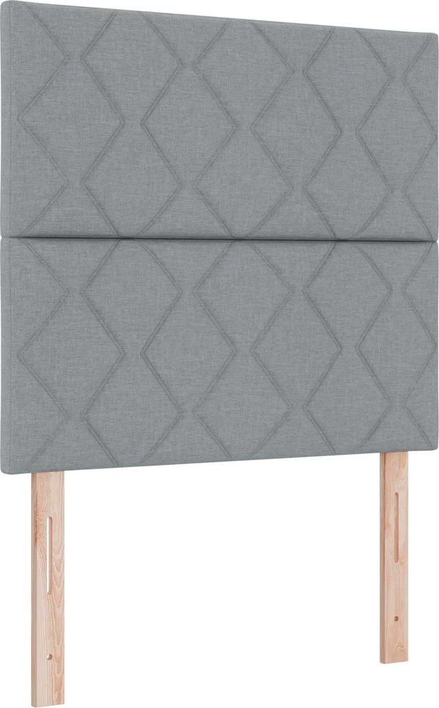 vidaXL Fejtámla Világosszürke 100 cm szövet