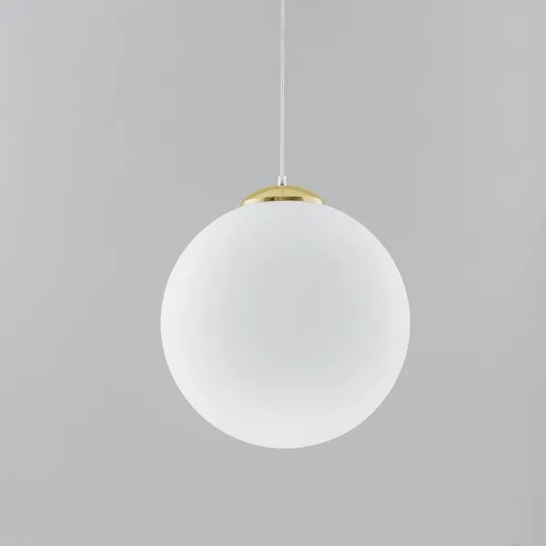 Sollux SL.0717 - TOYA kábelre függesztett csillár 1xE27/60W/230V, Ø 40 cm, fehér/arany