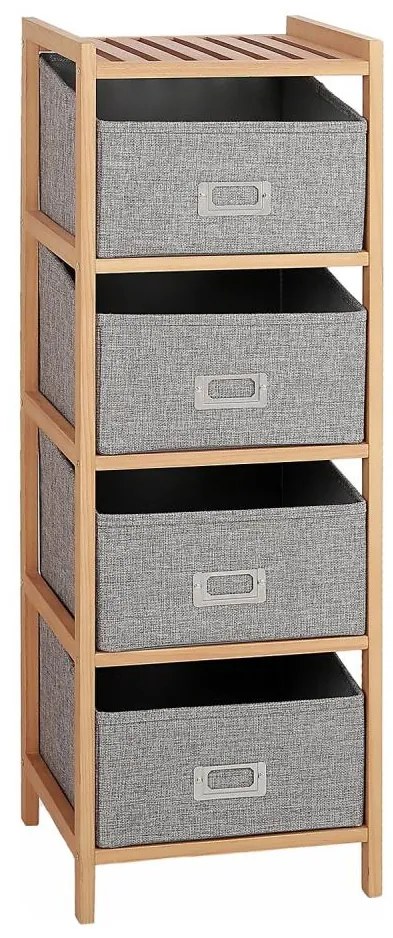 Polcos állvány dobozokkal REG 83x28 cm bézs