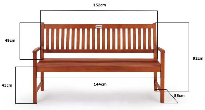 Deuba Maxima kerti pad 152 cm - eukaliptusz