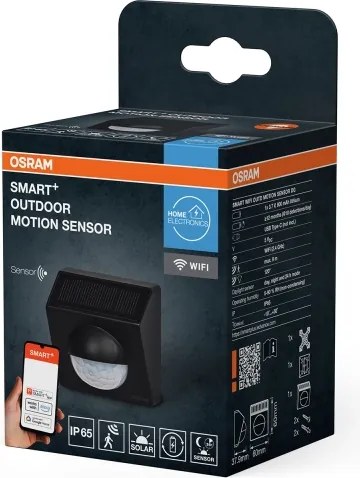 Osram - Kültéri napelemes mozgásérzékelő SMART+ 3,7V antracit IP65 Wi-Fi 800 mAh