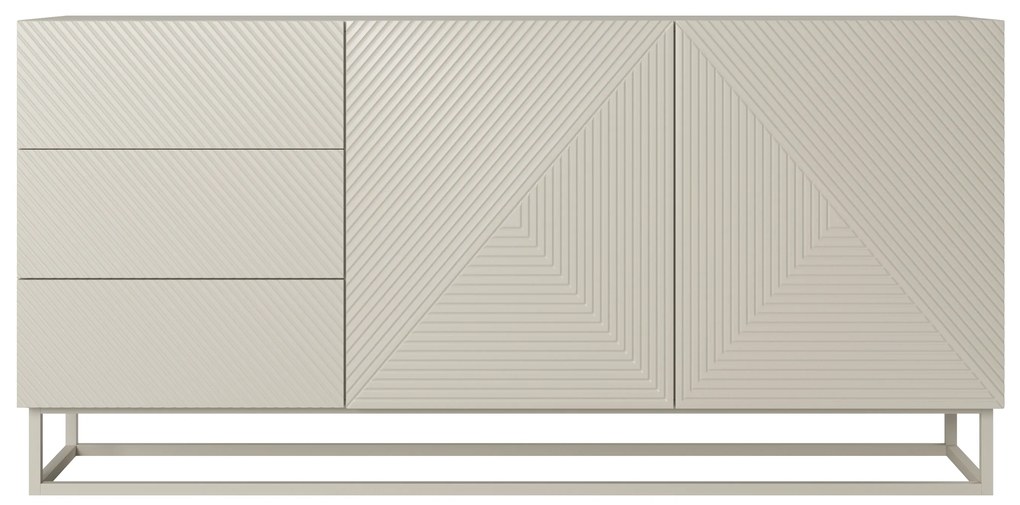 Asha komód 167 cm kétajtós fiókos - kasmír / kasmír lábazat