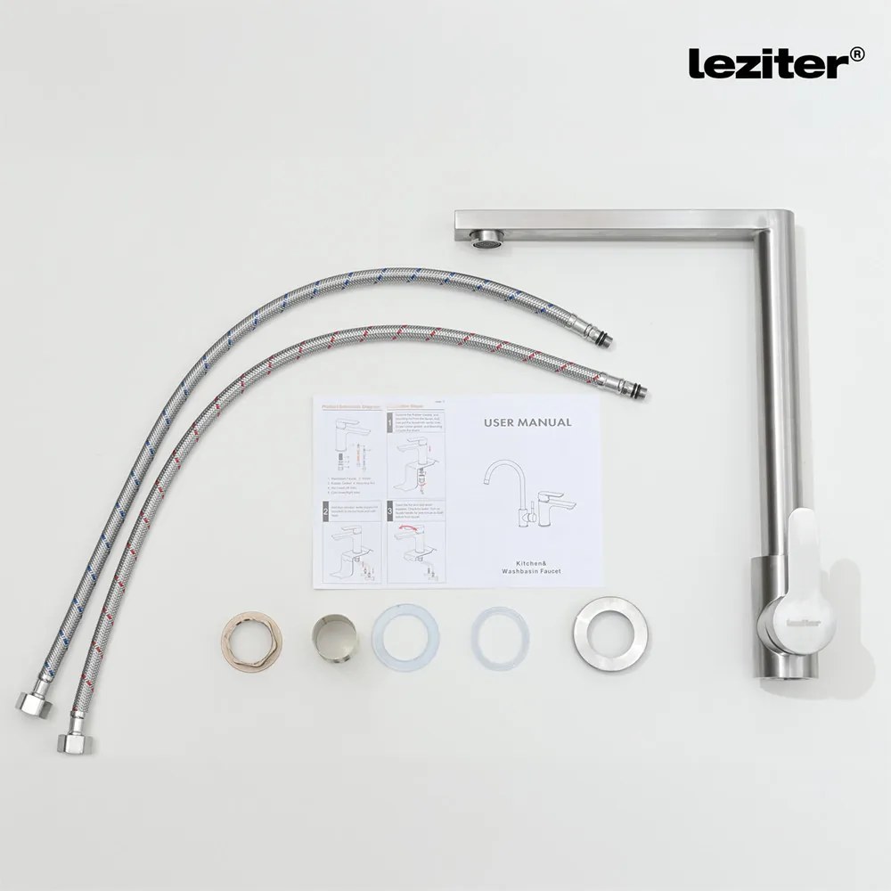 Valen mosogató csaptelep szálcsiszolt