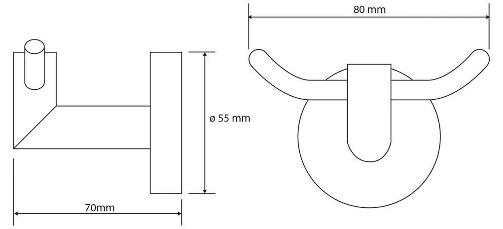 SAPHO XR200 X-Round dupla horog, ezüst