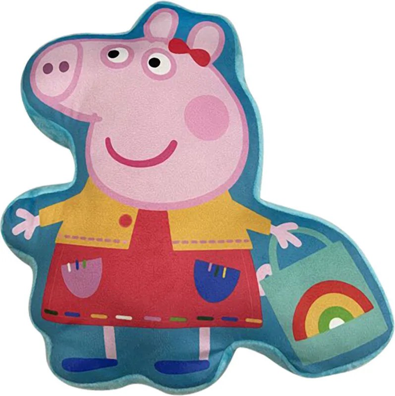 Peppa malac Shopping formapárna, díszpárna 35 cm Velúr