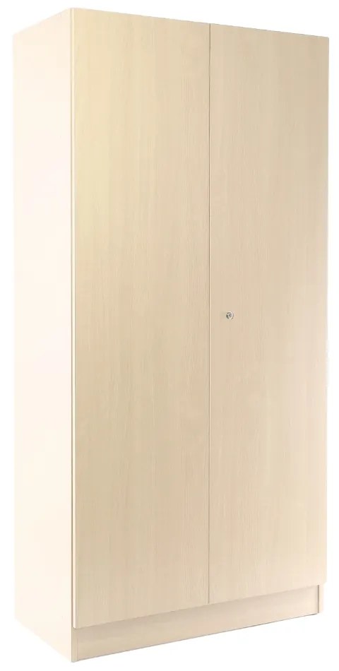 Visio fa szekrény, 90 x 45 x 185 cm, hengerzár, juhar