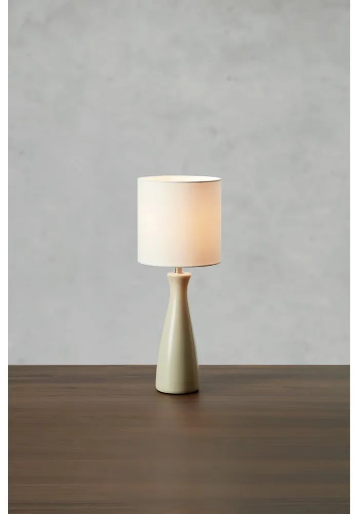 Krémszínű asztali lámpa textil búrával (magasság 42 cm) Birillo – Markslöjd