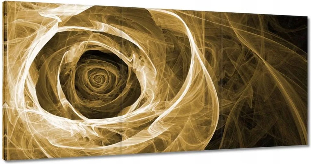 Vászonkép 180x90 Szépia fraktál rózsa
