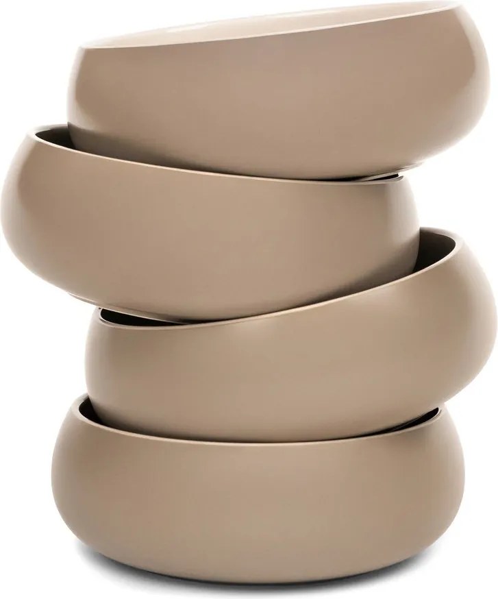 Bézs kőedény tálka szett leveses/ramenhez 4 db-os 1 l Terra Vira – Bonami Selection