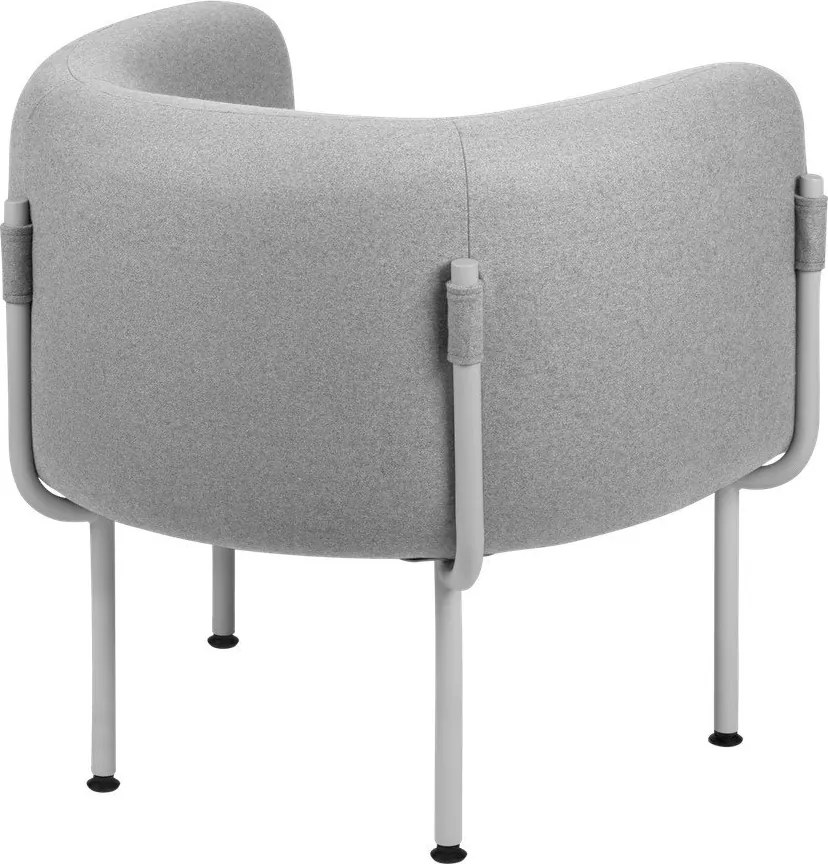 Szürke gyapjú fotel Ubi – noo.ma