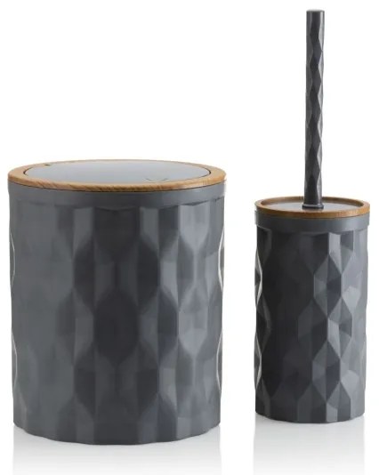 Fürdőszobai készlet REINA 5 db antracit/barna