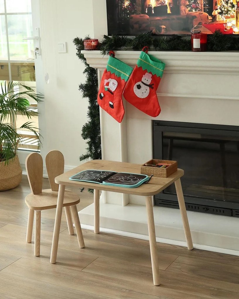 Gyerekasztal székekkel Bunny One Chair Set - Brown