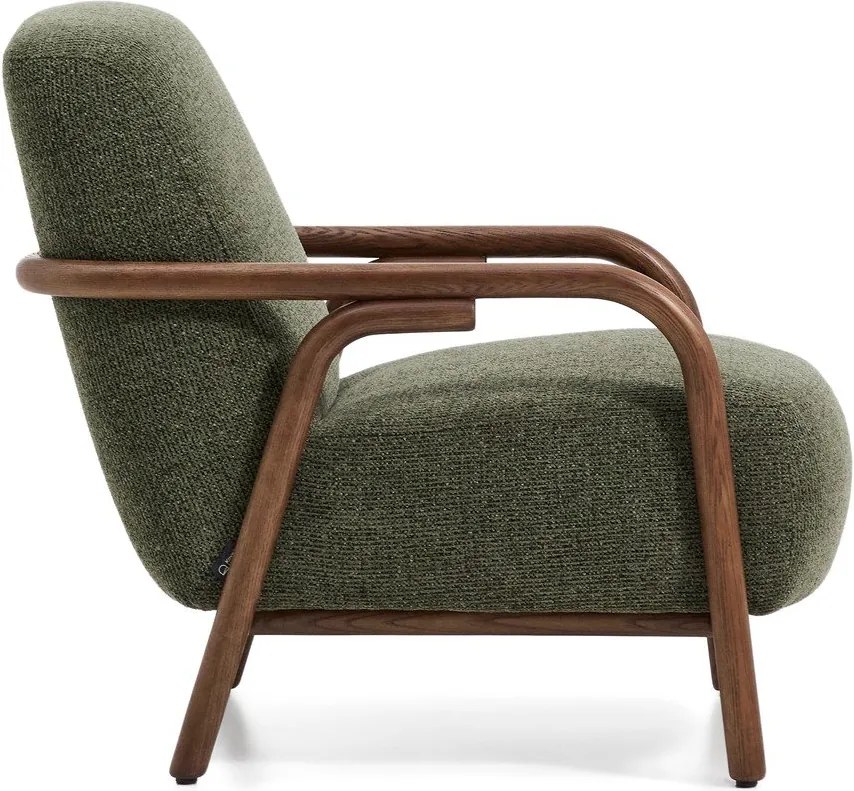 Sötétzöld zsenília fotel Sylo – Kave Home