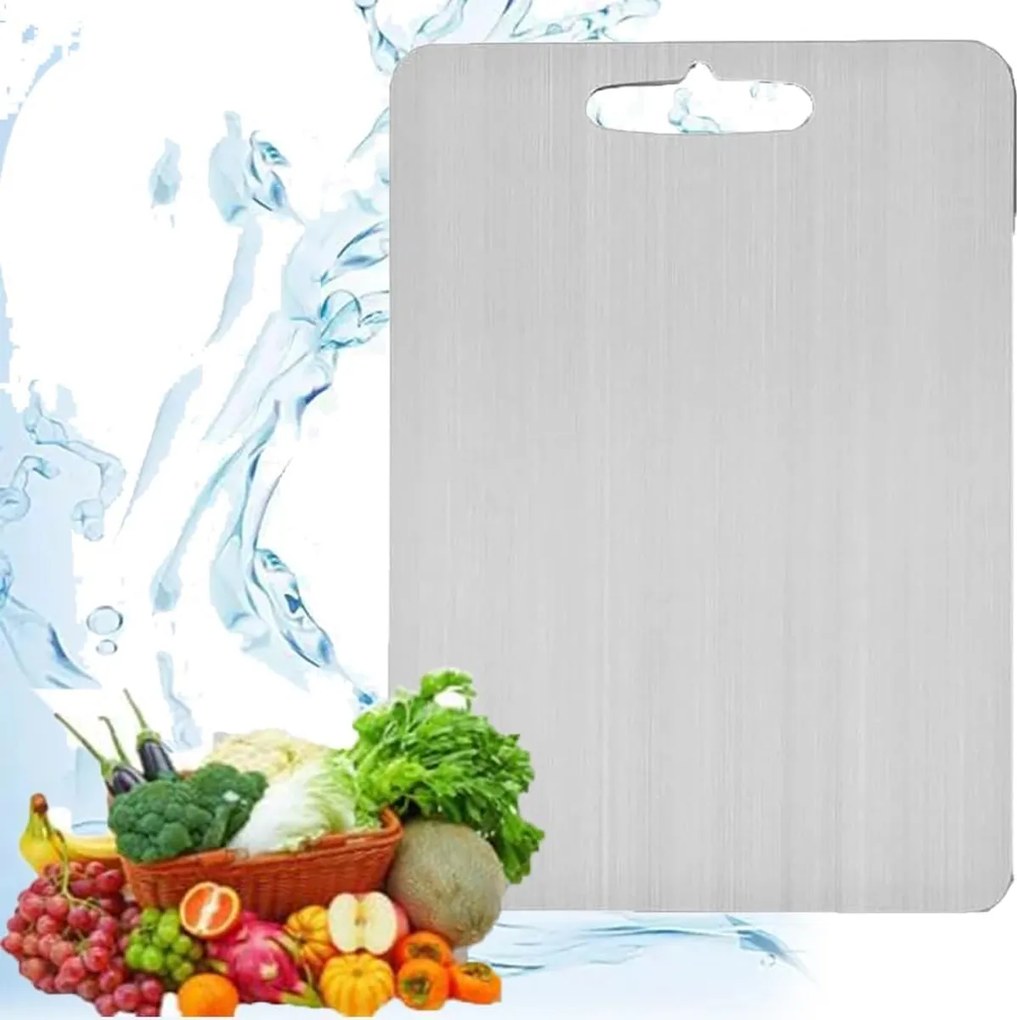 Rozsdamentes acél halhús vágódeszka 34X23CM