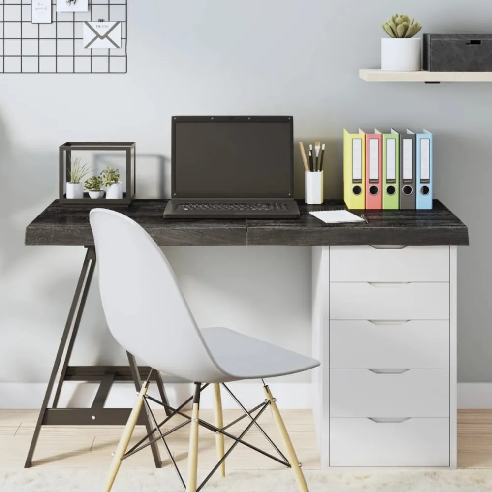 sötétbarna kezelt tömör tölgyfa asztallap 120x50x(2-6) cm
