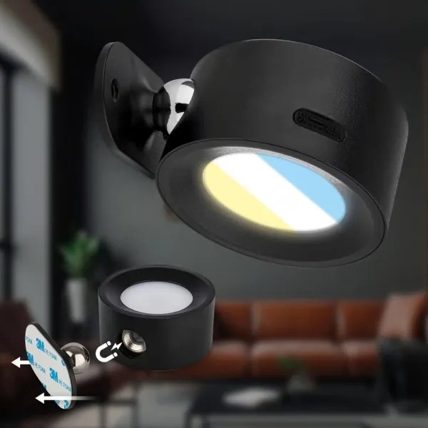 Briloner 3896015 - TARI tölthető, dimmelhető LED fali lámpa LED/1,6W/5V 1500 mAh fekete