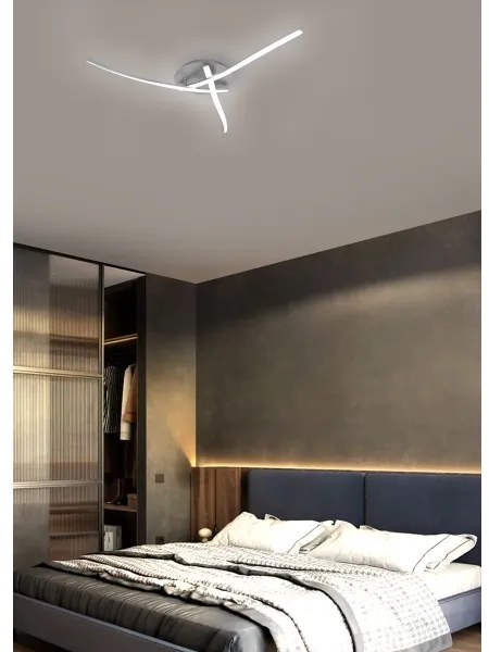 Brilagi - LED mennyezeti lámpatest STRIPES LED/24W/230V ezüst