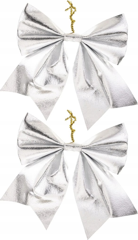 Karácsonyi dekoráció masni ezüst 2db 147647 Art-pol