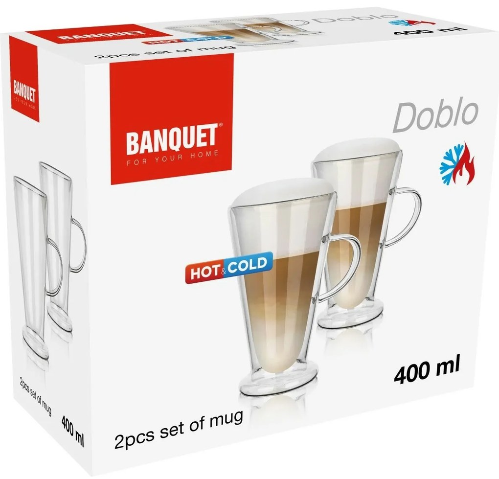 Banquet DOBLO üvegbögrék szett, 400 ml, 2 db
