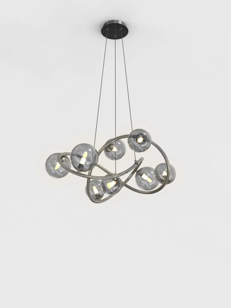 AVIANO LIGHTING 7014-805 NANCY Modern Függesztett Lámpa Fekete, Füstös G9 IP20