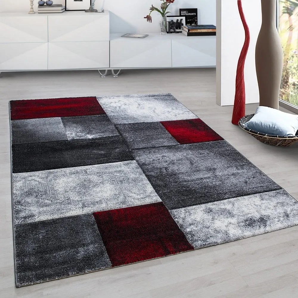 Borvörös-szürke szőnyeg 80x150 cm Hawaii – Ayyildiz Carpets